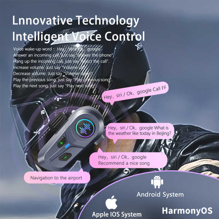 Casques  Bluetooth pour Motos avec microphone integré